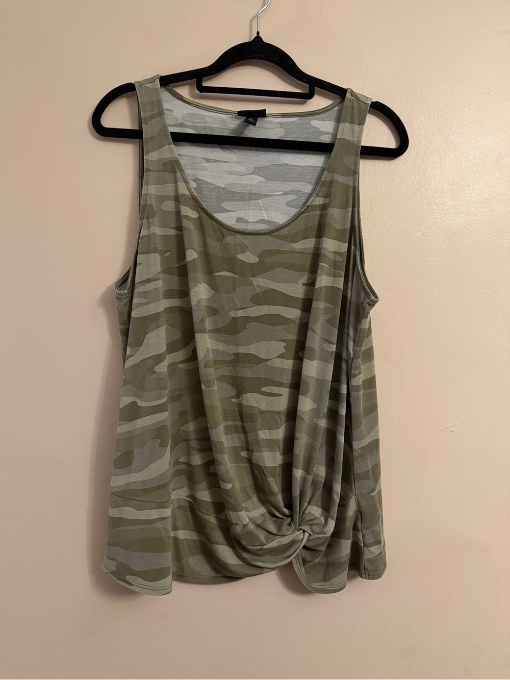 torrid Olive Camo Twist-Front Tank